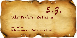 Sáfrán Zelmira névjegykártya